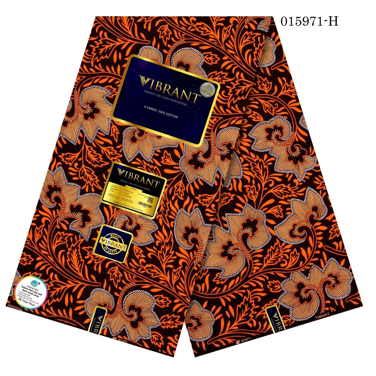 _100% Genuine African Fabric (100% Cotton, Stylish, Sophisticated, Long-lasting)