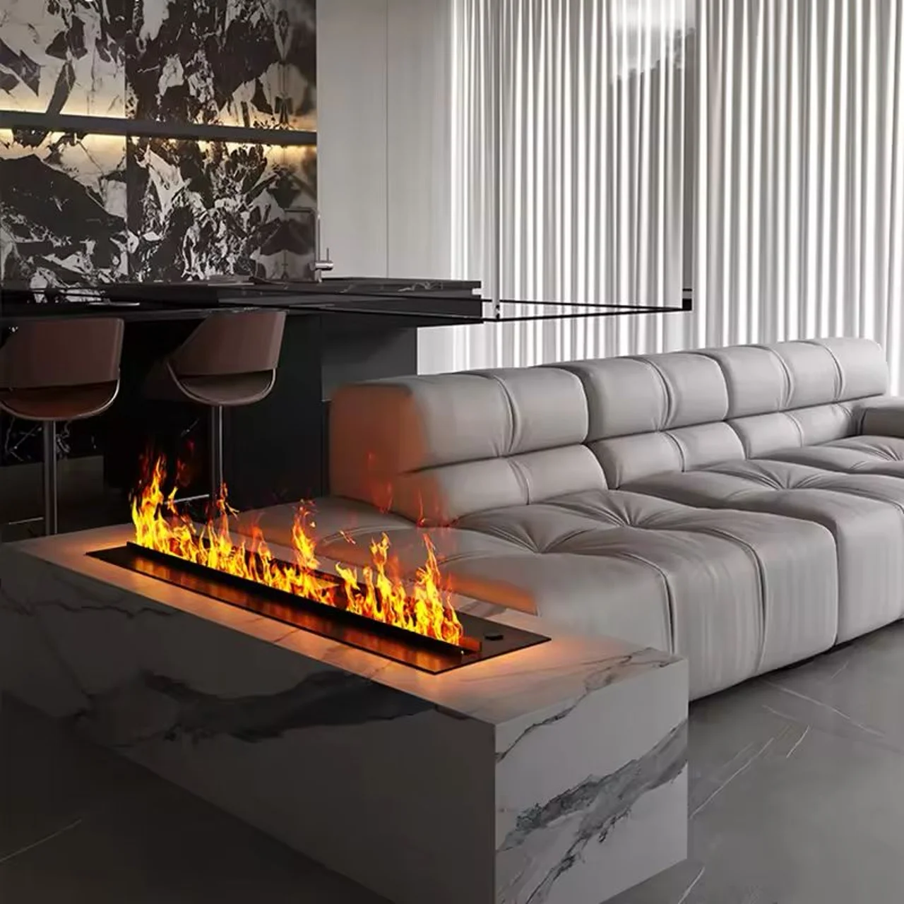 _1.5 Meter 3D Water Vapour Fireplace