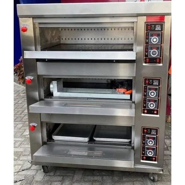 None_3 Decks 6 Trays Commercial / Industrial Gas Oven