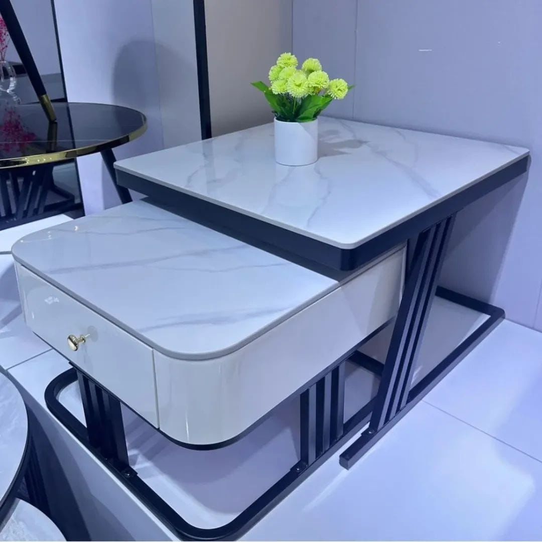 Modern 2 In 1 Center Table | Cream