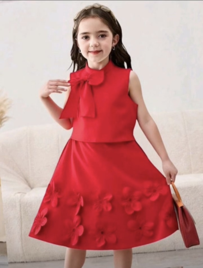 Girls' Two-Piece Set (Skirt and Blouse) - Chic, Elegant, Long-lasting, Trendy