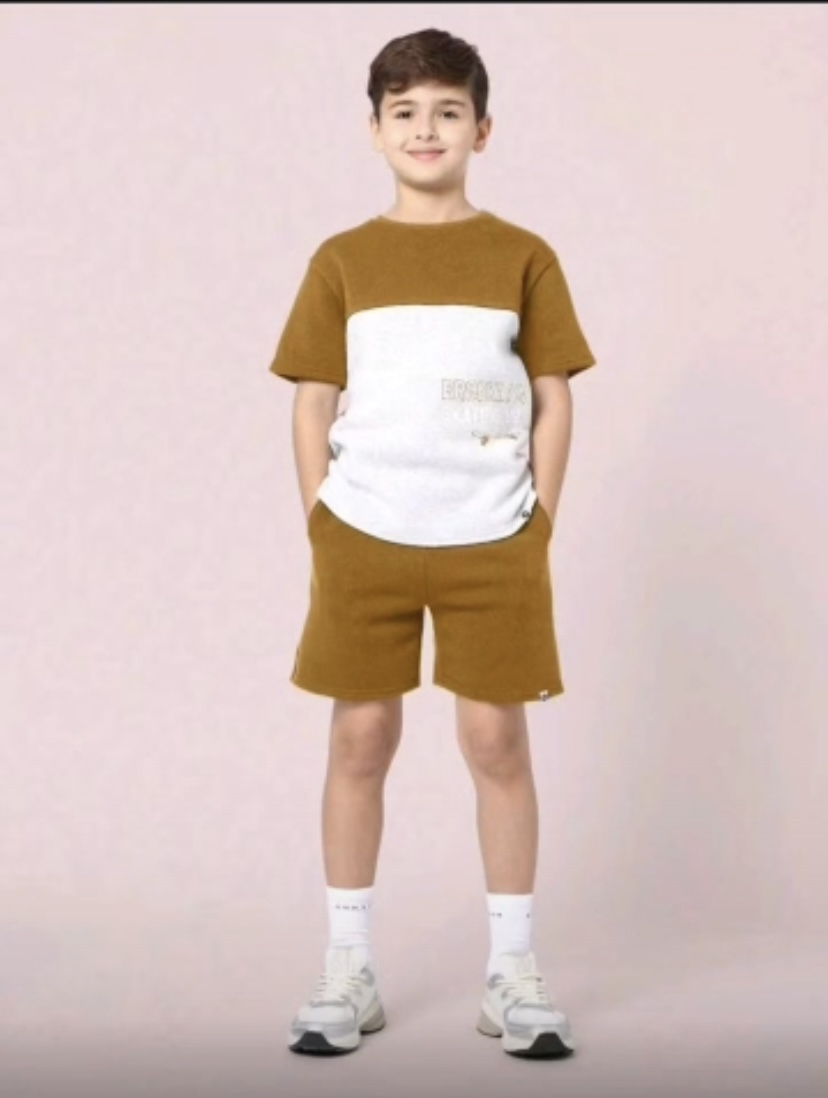 Boys' Two-Piece Set: Blouse and Shorts (Stylish, Elegant, Trendy, Durable, Fashion-Forward)