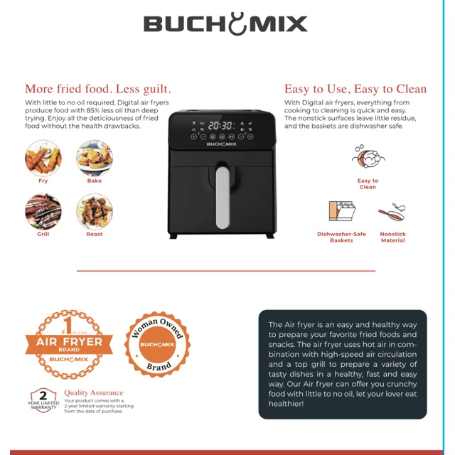 None_Buchymix 8 Liter Large Capacity digital Air Fryer BA-590S