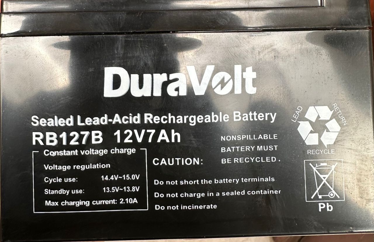 12V 7AH Sealed Lead Acid Rechargeable Battery (Lead Acid, Rechargeable)