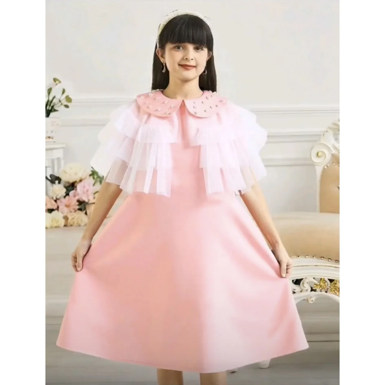 _Charming Girls' Dress (Sleek, Sophisticated, Chic, Fashion-Forward, On-Trend)