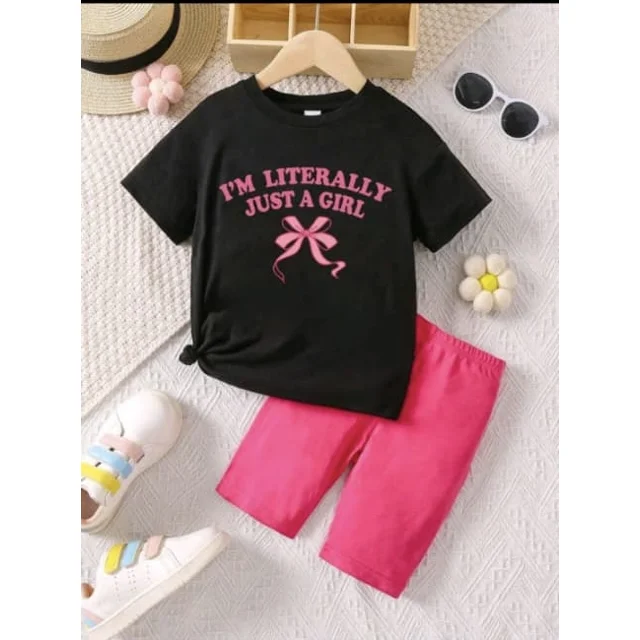 None_Chic Blouse and Shorts Set for Girls (Elegant, Timeless, Stylish, Durable)