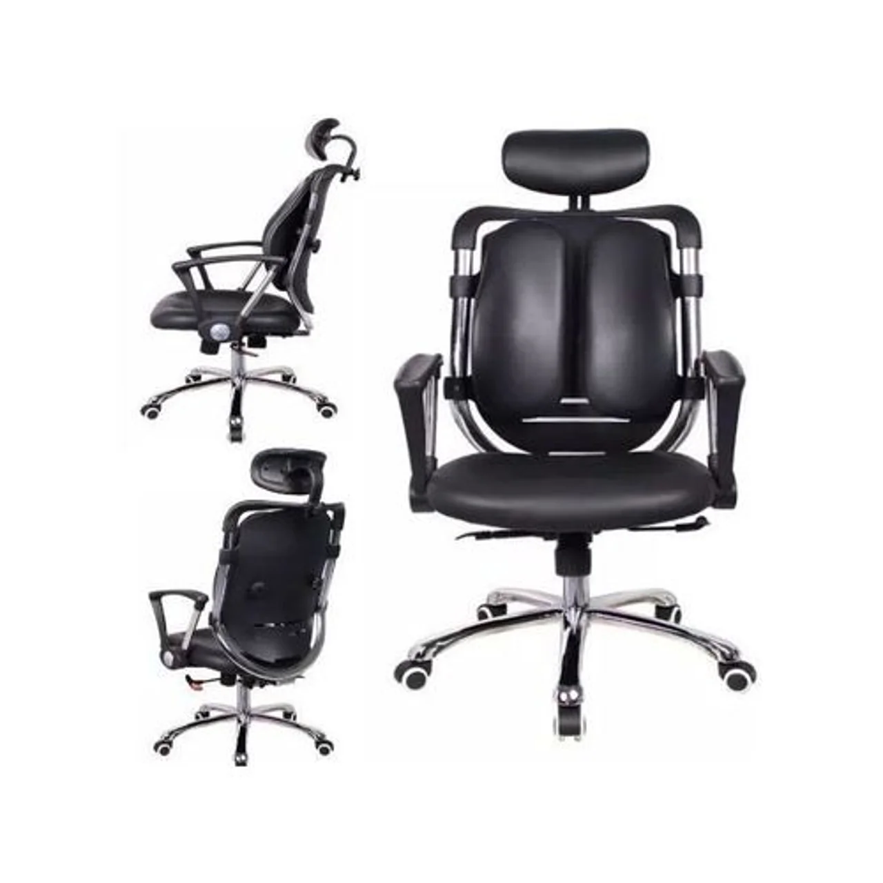 _Ergonomic Lumber Support Adjustable Leather Office Chair