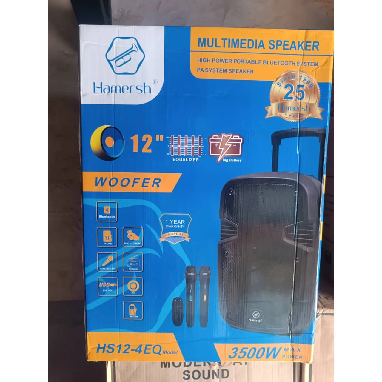 _Hamersh 12-Inch Bluetooth PA System (High-Capacity Battery, Extended Playtime)