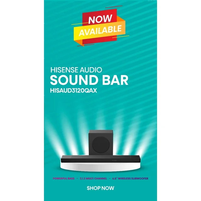 _Hisense 3.1.2 Channel Dolby Atmos Sound Bar | AUD 3120Q-AX