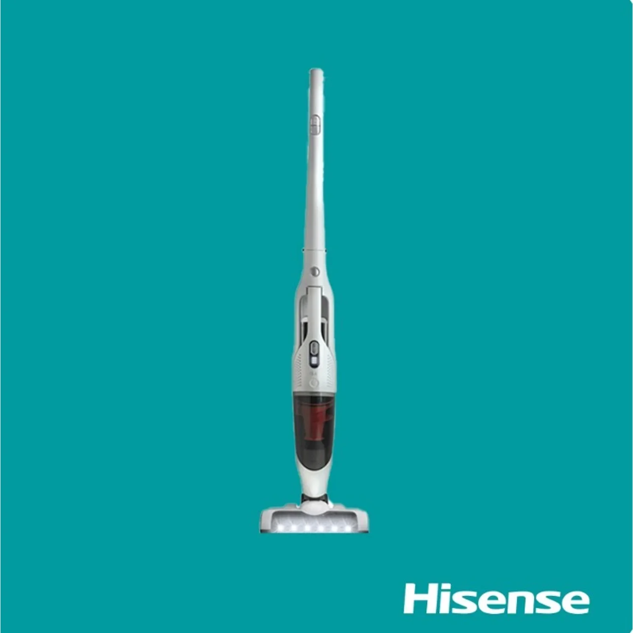 _Hisense Cordless Electric Vacuum Cleaner | HISVAC216GFW (Washable HEPA Filter, Motorized Turbo Brush, Up to 60 Minutes Run Time, Extra Low Reach, Removable Battery)