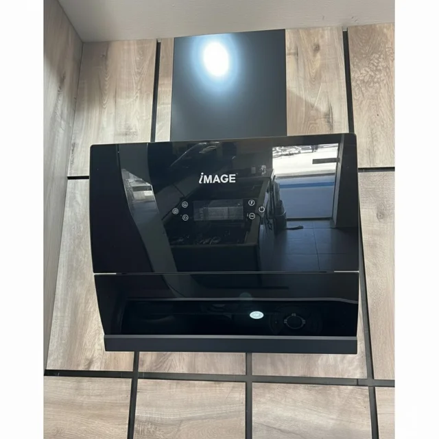 None_Image 60cm Black Range/Cooker Hood (Tempered Glass, Charcoal Filter)