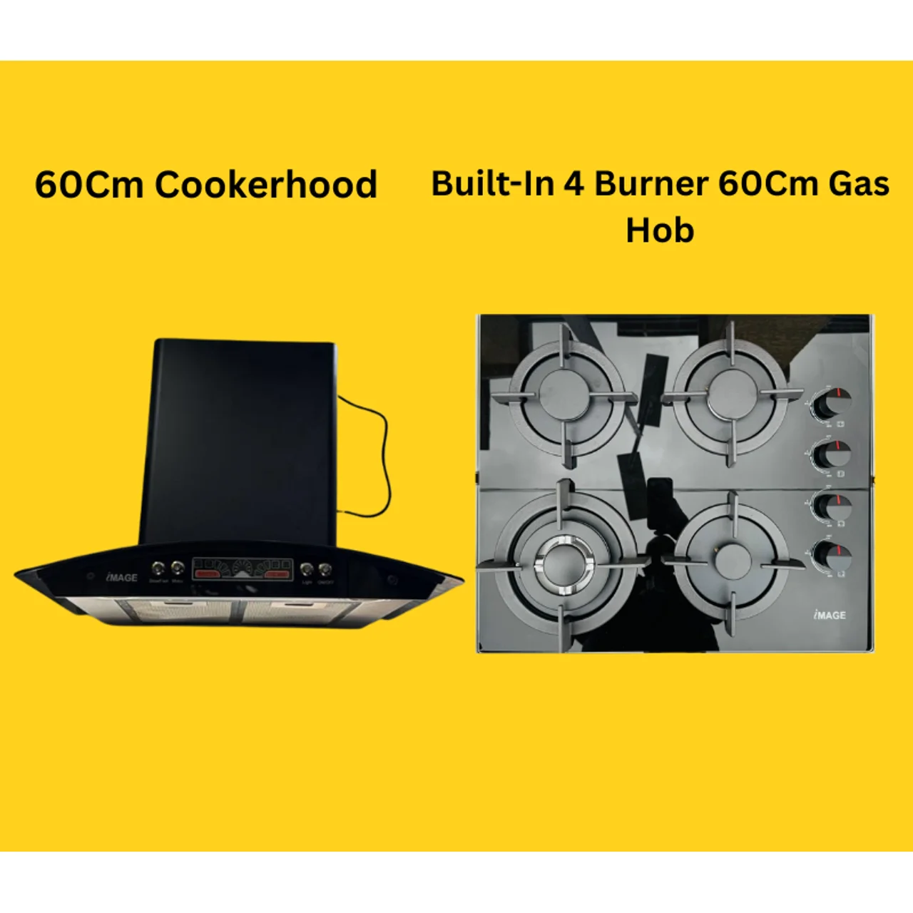 _Image 60Cm Cookerhood & 60Cm 4 Burner Built-In Gas Hob