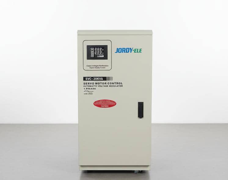 JORDY-ELE 20KVA Servo Motor Control Automatic Voltage Regulator – Digital Display, Single Phase