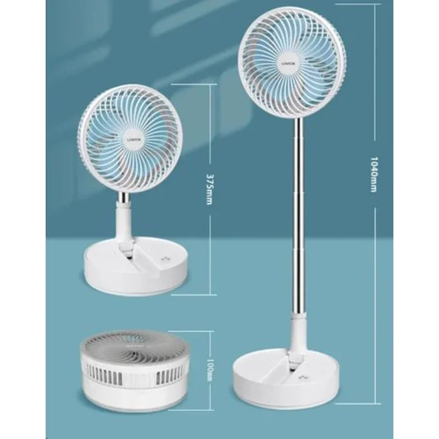_Lontor 7 inches rechargeable stretchable standing and table fan