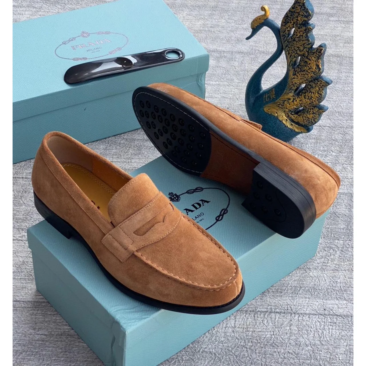 _Luxury Men's Suede Footwear (Sophisticated, High-Quality, Chic, Trendy, Fashion-Forward)