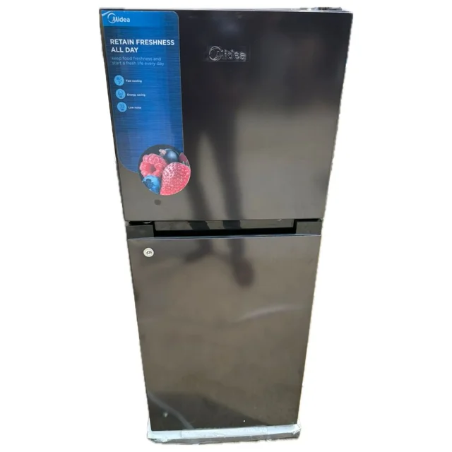 _Midea 135L Double Door Top Mount Black Refrigerator | MDR187