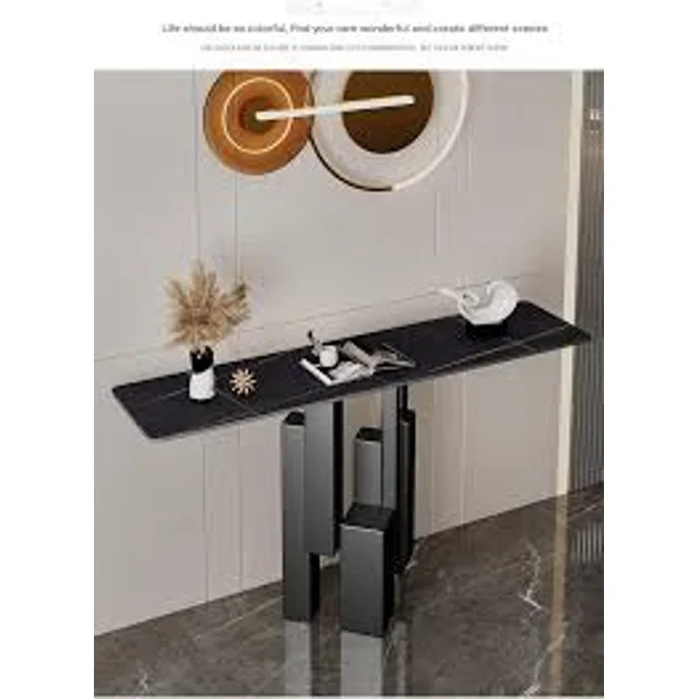 None_Modern Marble Top Console Table