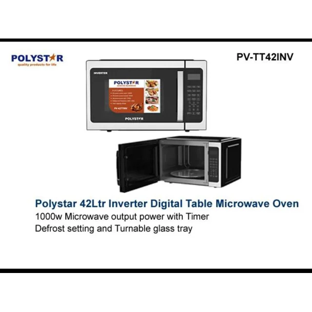 _Polystar 42Liters Inverter Digital Microwave With Grill | Pv-42TTINV