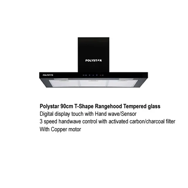 None_Polystar 90Cm Digital Cooker Hood with LED Light & Voice Control | PV-TD9110BVC_Polystar 90Cm Digital Cooker Hood with LED Light & Voice Control | PV-TD9110BVC