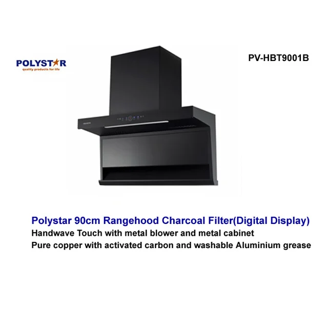 _Polystar 90cm Digital Range Hood/Charcoal Filter | PV-HB9001