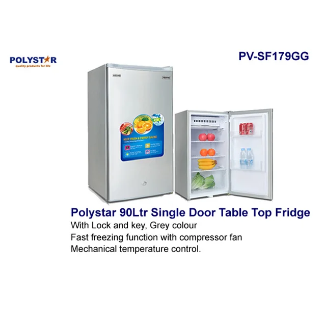 _Polystar 90L Single Door Tabletop Fridge | PV-SF179GG