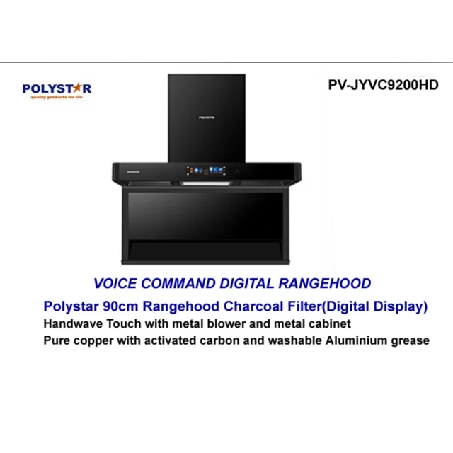 _Polystar 90x60cm Smart Digital Range Hood with Voice Activation | PV-JYVC9200HD