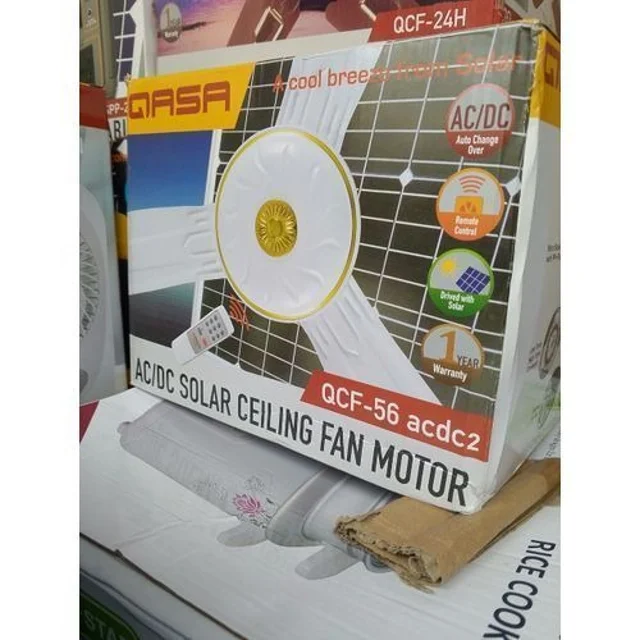 _Qasa 56'' Ac/Dc Solar Ceiling Fan |QCF-56_Qasa 56'' Ac/Dc Solar Ceiling Fan |QCF-56
