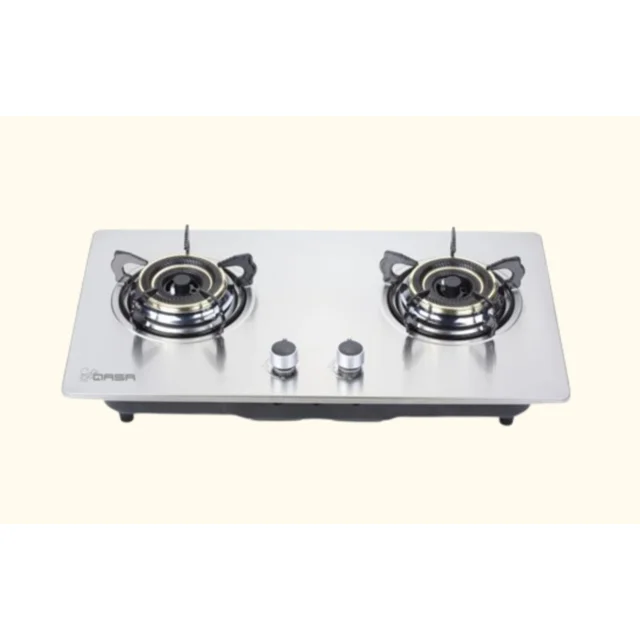 None_Qasa Two Burner Gas Cooker Stainless| Premium