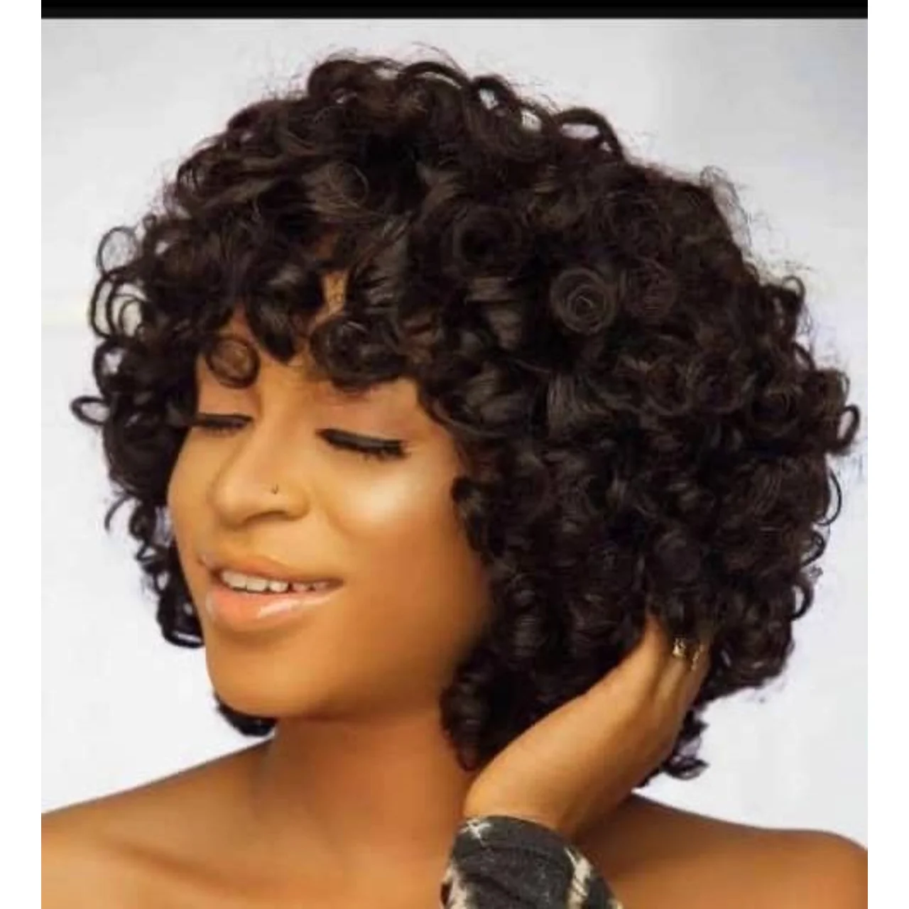 _SDD Omotola Bounce Wig (Long-Lasting Curls, Durable, Trendy, Chic, Elegant)