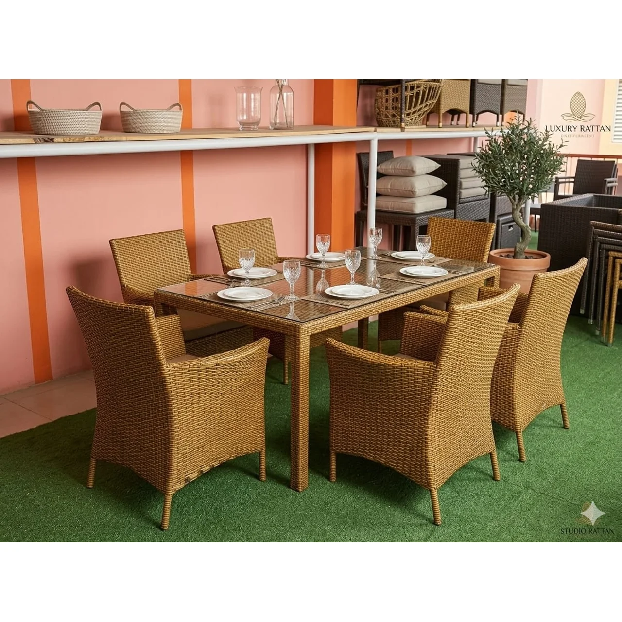 _Six Seater Outdoor Chair and Table