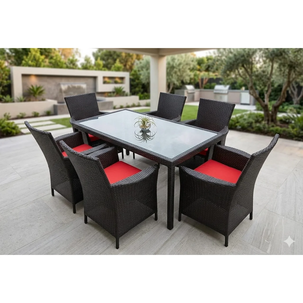 _Six Seater Outdoor Chair and Table