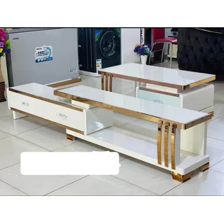 Luxury Center Table And Television Shelve With Drawers