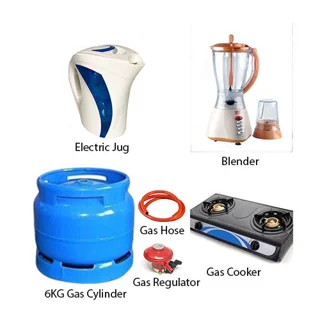 Blender, Jug, 6Kg Cylinder, Gas Stove, Hose, Regulator Special Kitchen Bundle