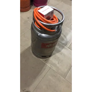 Cepsa 12.5Kg Stainless Gas Cylinder + Regulator with Meter + 4 Yards Hose