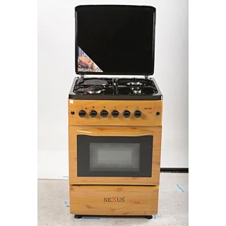 Nexus 3+1 Turkey Gas Cooker 60cm X 60cm Wood Finish | NX-6004