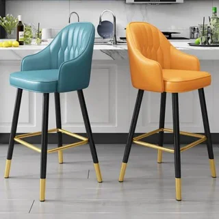 _Counter Armchair Bar Stool With Back Rest