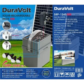 _Duravolt 5 in 1 Solar Rechargeable Pack  | SRP-1245