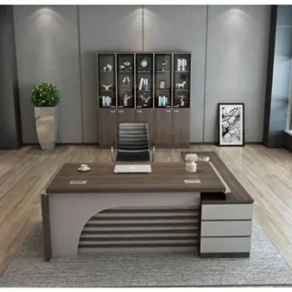 Executive Quality Office Table Without Chair Brown 1.6 Meters
