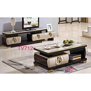 Exquisite Class TV Stand With Centre Table - Glass Top