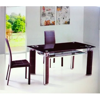 Universal  Executive Dining Set With 6 Dining Chairs Black