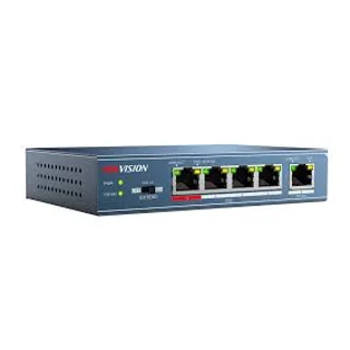Hikvision 4 Port Fast Ethernet Unmanaged POE Switch | DS-3E0105P-E(B)