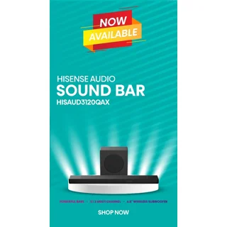 _Hisense 3.1.2 Channel Dolby Atmos Sound Bar | AUD 3120Q-AX