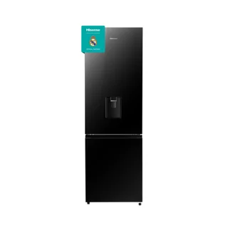 _Hisense 349L Black Glass Refrigerator With Water Dispenser | Ref 349