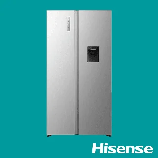 _Hisense 529L Silver Side by Side Refrigerator with Water Dispenser | REF 5P558NMSN