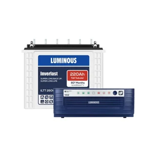 luminous Inverter  1kva 12v + 220ah Tubular inverter battery