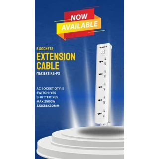 _Maxi 5 Port Socket Power Extension Cord | MAXIEXTIK5-PS 5