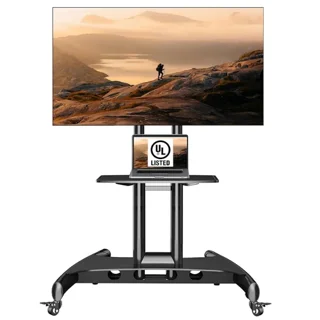 _Mobile Tv Adjustable Heavy Duty Stand Fits 55-90 inch Tv