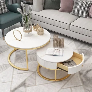 Modern Coffee Center Table Top Marble With Drawers | CCT2 2022
