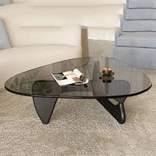 _Contemporary Elegant Glass Coffee Table (Glass Surface, Minimalist Style, Luxury Centerpiece)_Modern Elegant Glass Centre Table