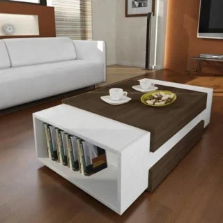 Multipurpose Center Table Coffee Table Chair With Book Shelf Furniture